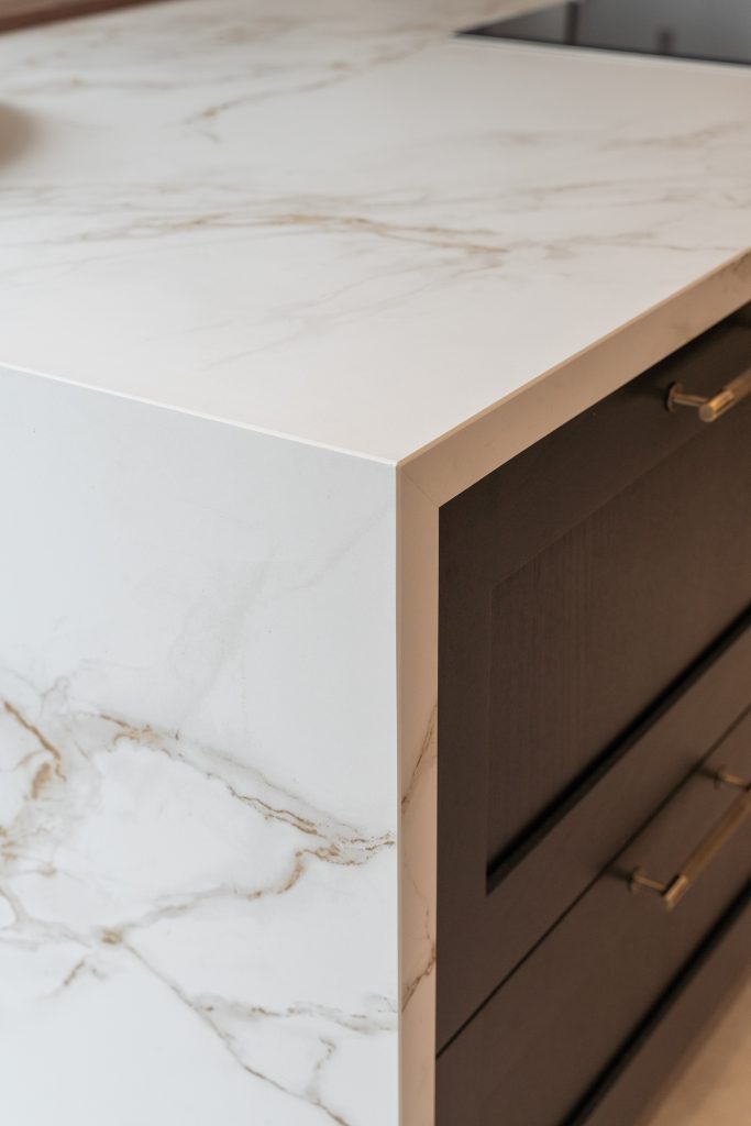 Detail of an Ultra Marble kitchen installation