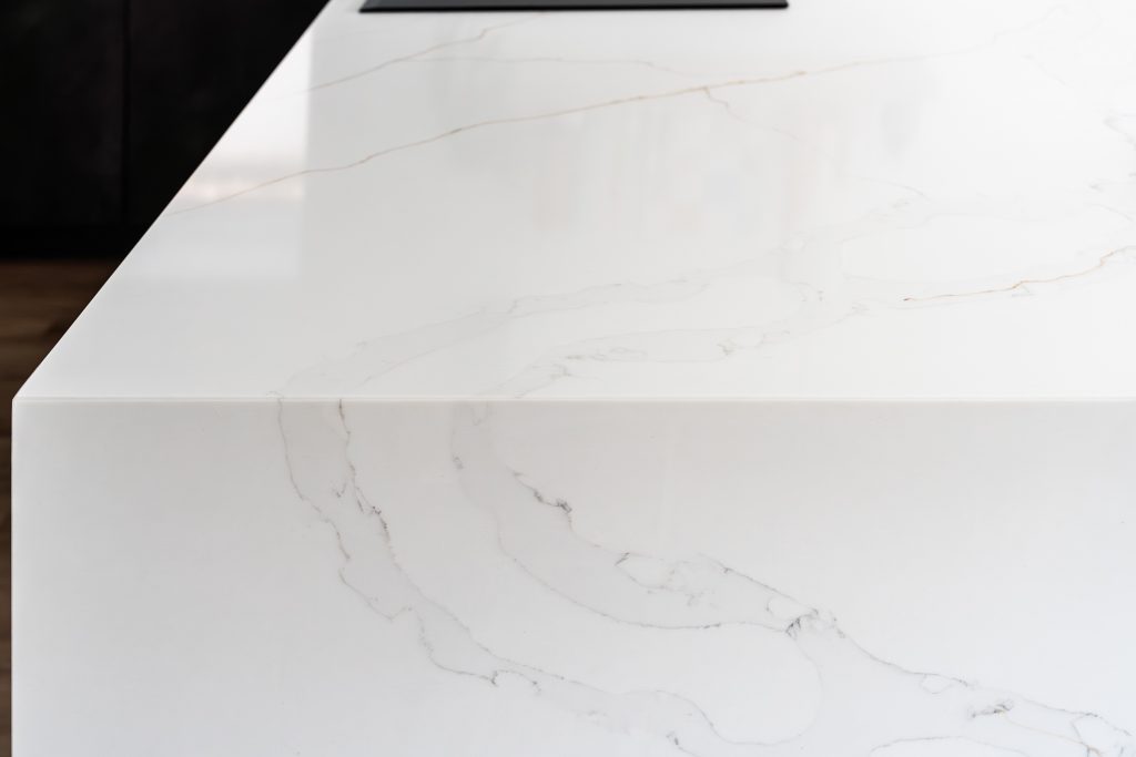 Ultra Marble finished kitchen worktop installation